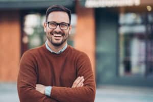 man smiling
